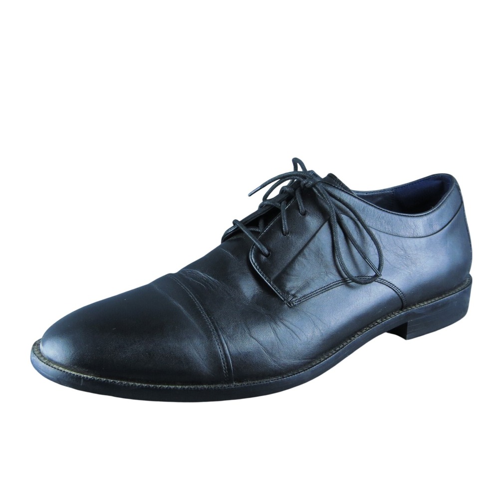 Cole Haan Grand OS Men Derby Oxfords Shoes Size 13 Medium Black Leather Lace‎ Up